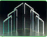 personalized acrylic award in three sizes