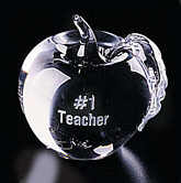 personalized crystal apple solid customized