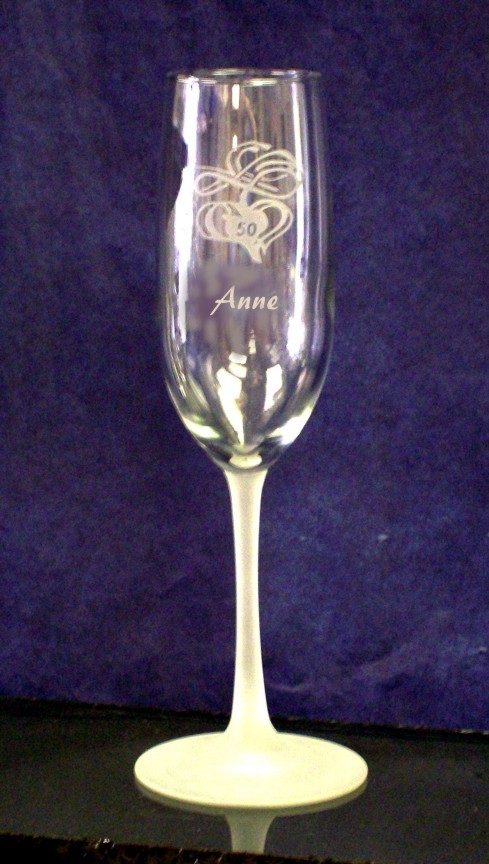 Personalized Crystal toasting flutes champagne flutes