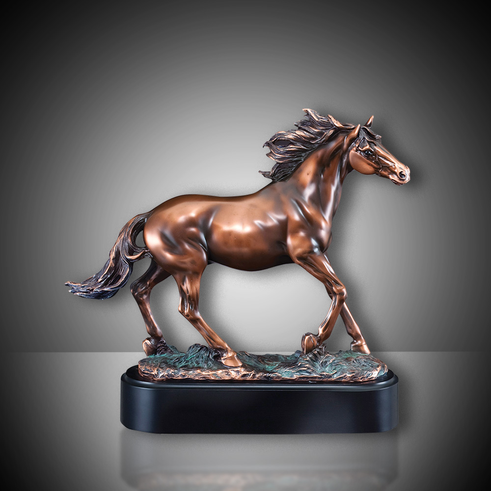 Personalized Resin Galloping Horse Award Crystal Images Inc