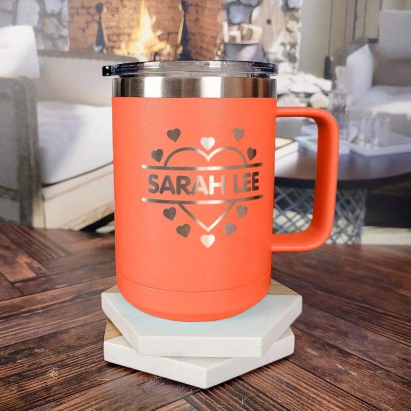Personalized Stainless Steel Insulated 15oz Travel Mug - Image 6