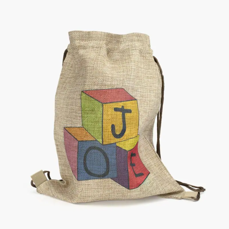 Custom Printed Burlap Drawstring Bag - Crystal Images, Inc display picture 3