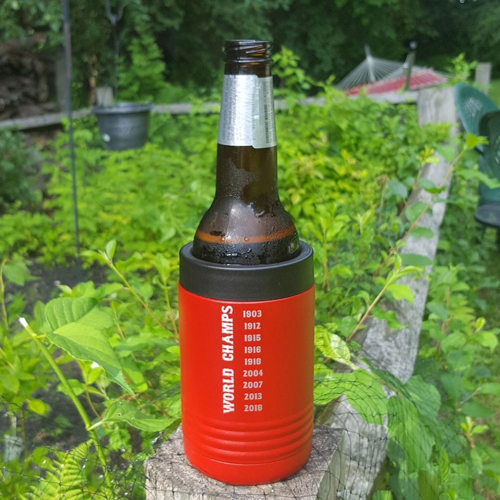 Personalized Stainless Steel Insulated Beverage Can Holder Crystal