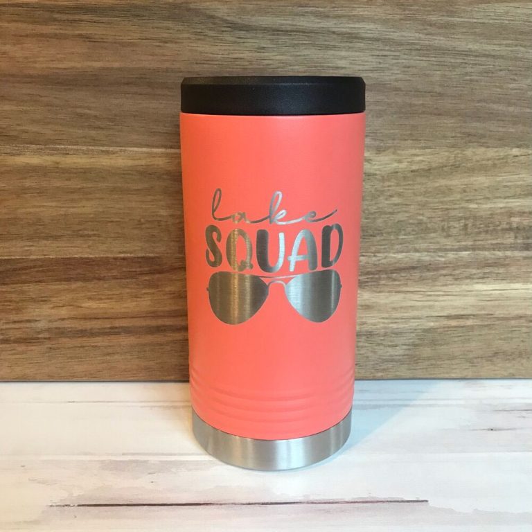 Personalized Stainless Steel Insulated Slim Beverage Can Holder