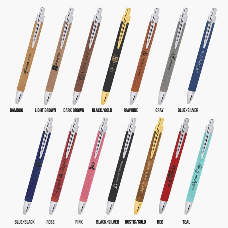 Engraved Leatherette Pen - Image 2