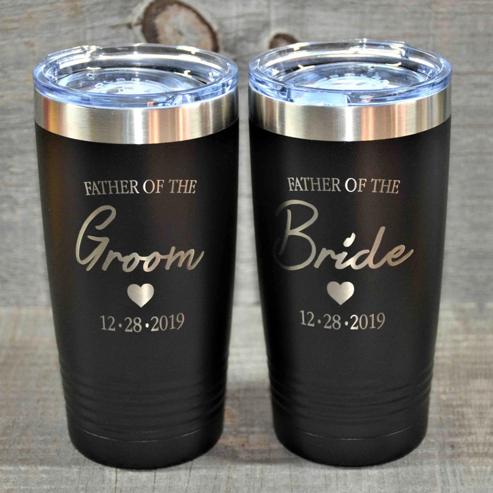 Bride & Groom Stainless Steel Champagne Tumblers – Hope Yoder