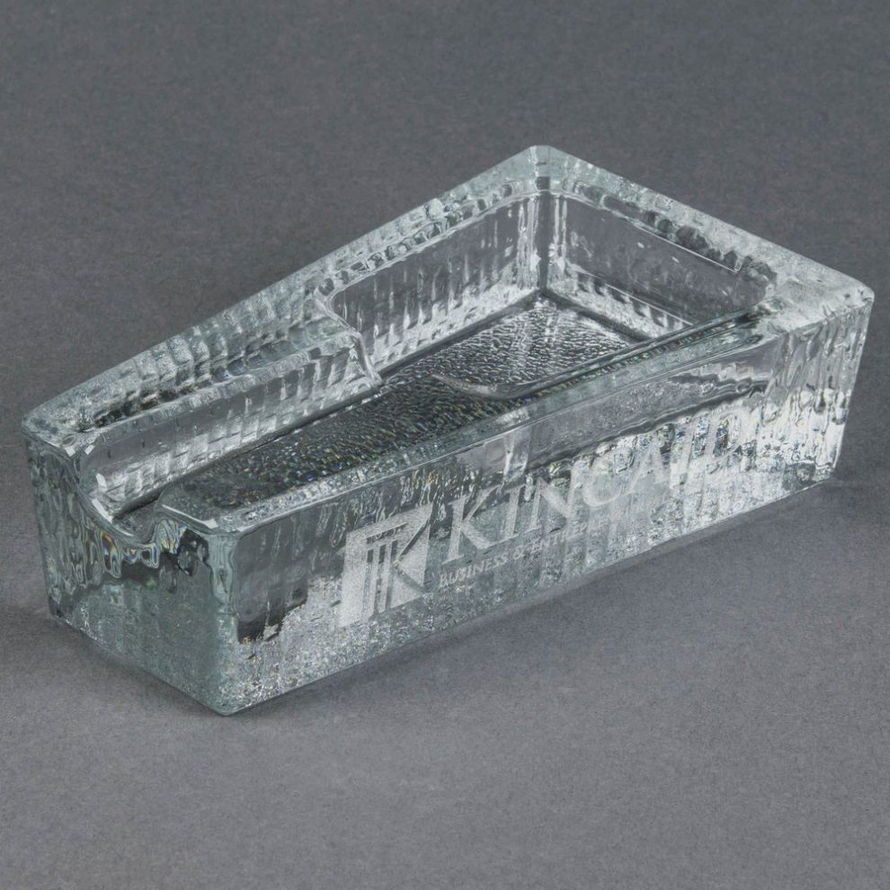 Glass Rectangle Cigar Ashtray Crystal Images, Inc.