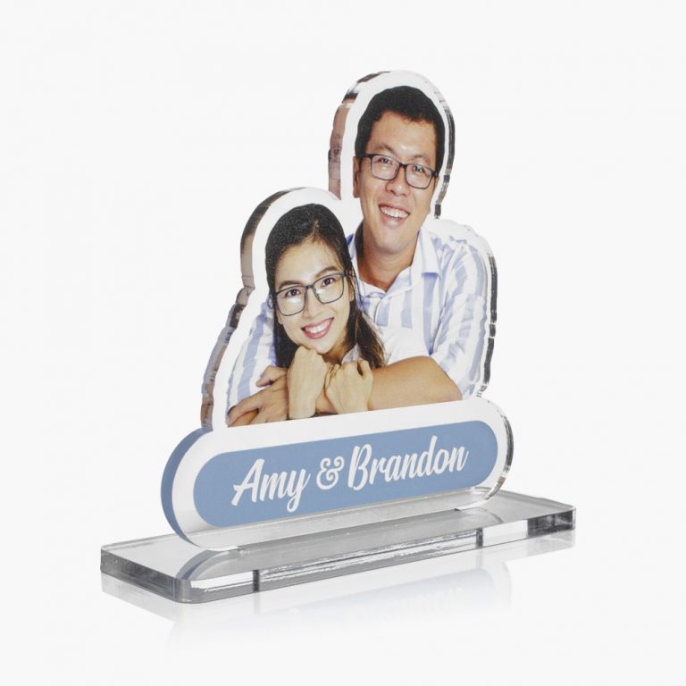 Custom Acrylic Couple Cutout with Stand Crystal Images, Inc.