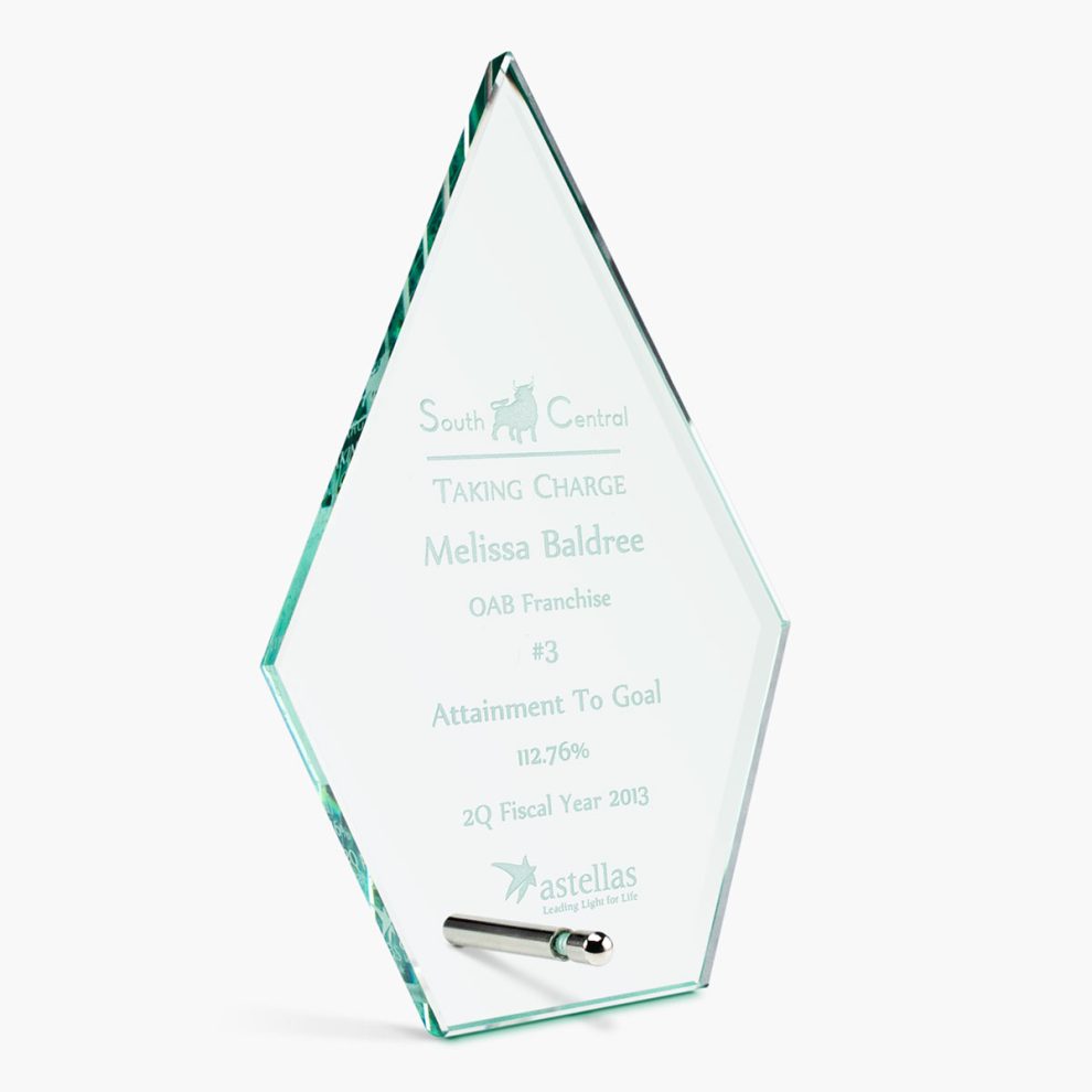 Glass Pentagon Arrowhead with Silver Pin Crystal Images, Inc.