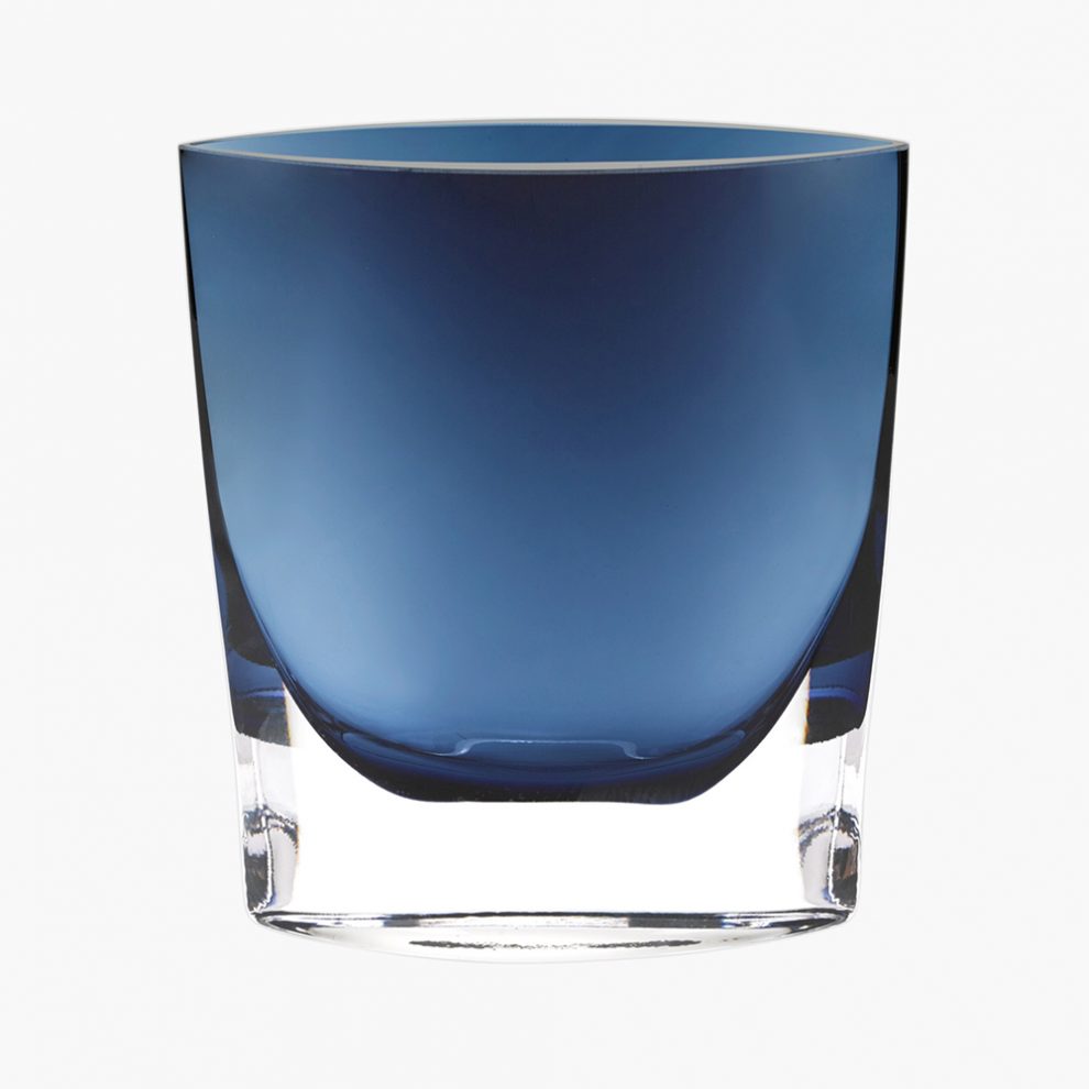 Crystal Midnight Blue Ellipse Vase Crystal Images, Inc.