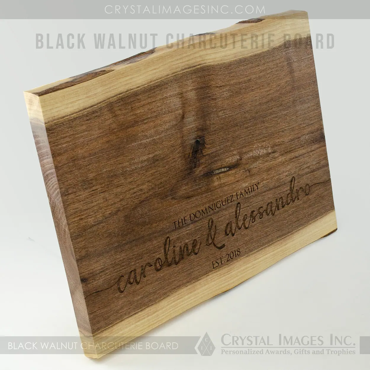 Black Walnut Footed Cutting Board - Personalized Kitchen 5th anniversary  Gift - Serving Board - Organic Live Edge Wood Cutting Board 786 —  Rusticcraft Designs