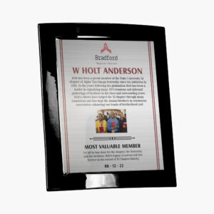 Custom Printed Black Crescent Wall Plaque