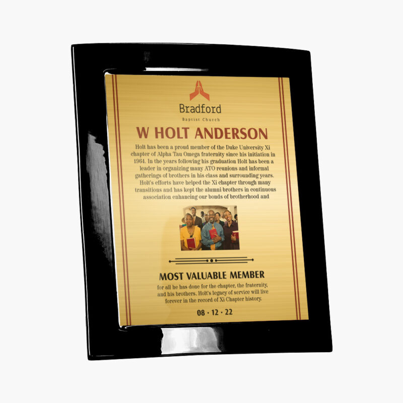 Custom Printed Black Crescent Wall Plaque - Image 3