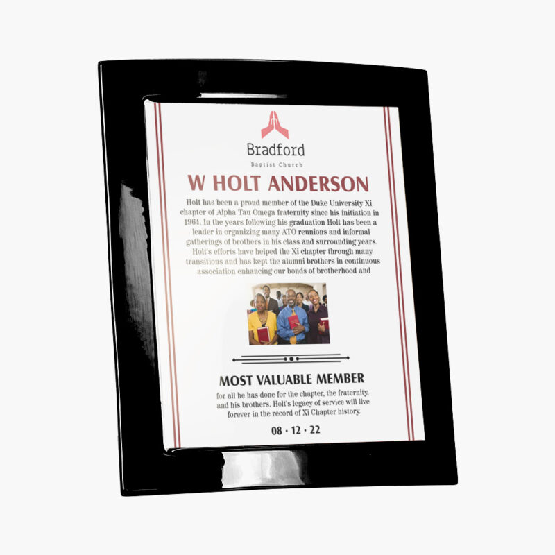 Custom Printed Black Crescent Wall Plaque - Image 2