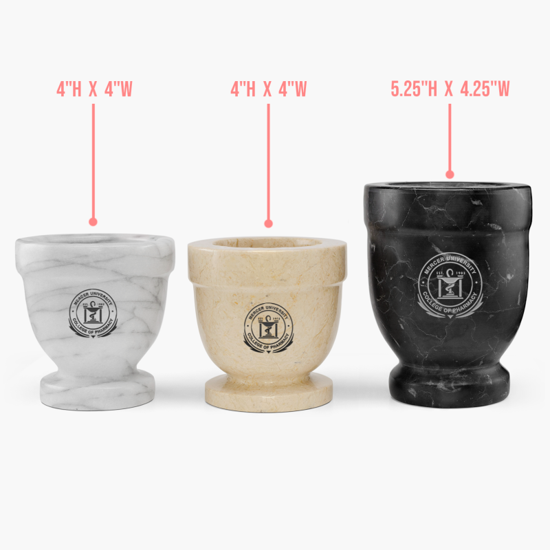 Personalized Botticino Marble Mortar and Pestle - Image 3