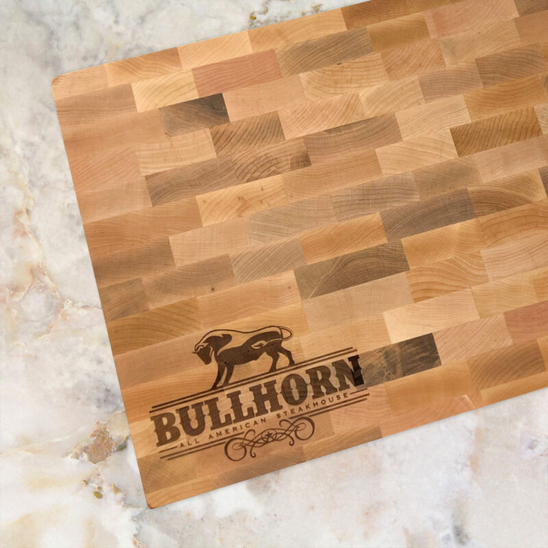 1.5" Thick Engraved Butcherblock Top Cutting Board - Image 4