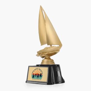 Custom Goldtone Sailboat Award