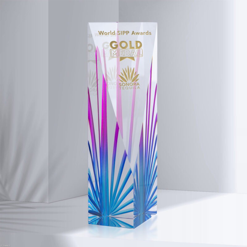 Engraved Crystal Jazz Tower Award - Image 2