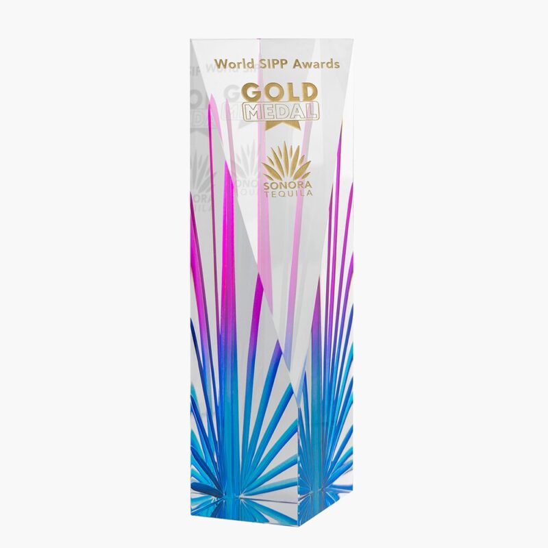 Engraved Crystal Jazz Tower Award