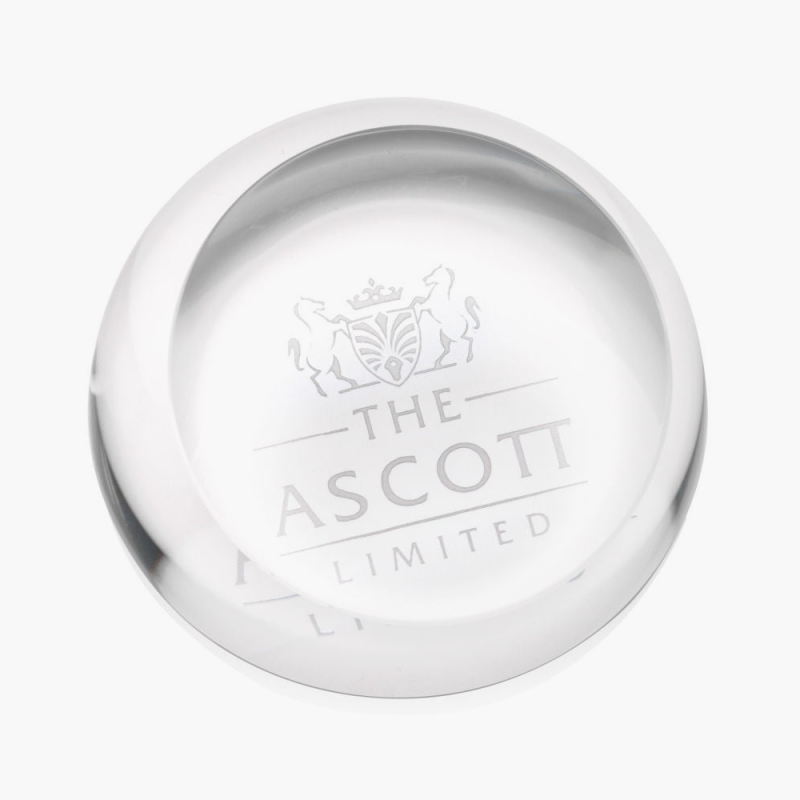 Personalized Crystal Cut Dome Paperweight