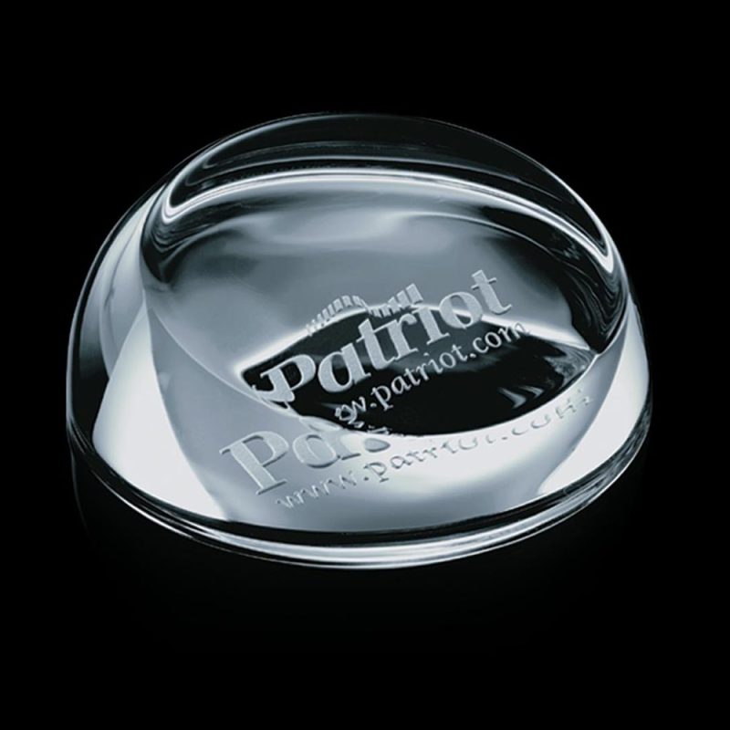 Personalized Crystal Cut Dome Paperweight - Image 3