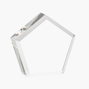 Personalized Crystal Pentagon Award