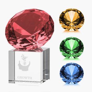 Custom Crystal Diamond Pedestal Award