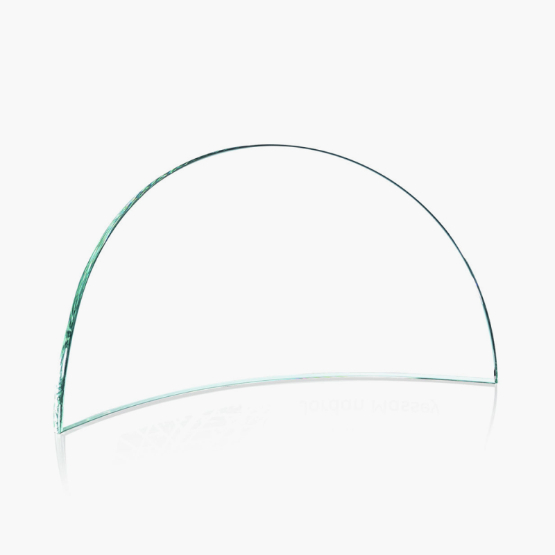 Engraved Glass Half Moon Crescent Award