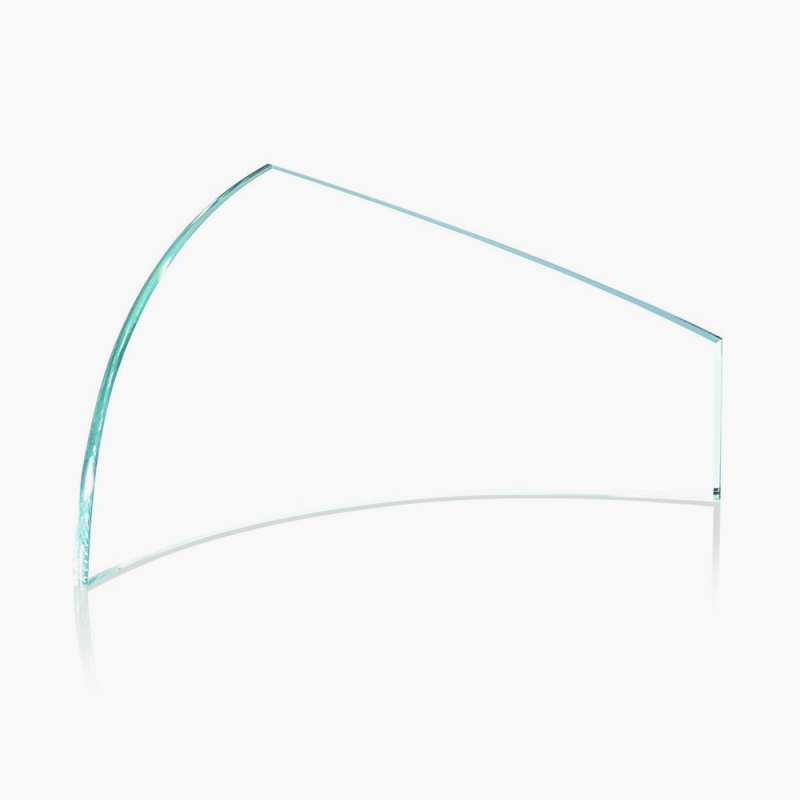 Engraved Glass Waning Moon Crescent Award