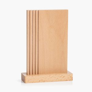 Engraved Beechwood Grooved Rectangle Award