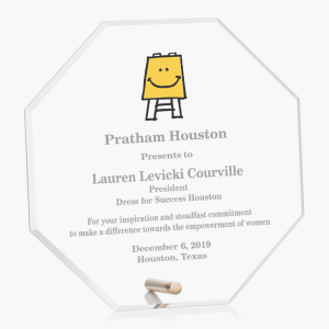 Personalized Acrylic Octagon with Pin
