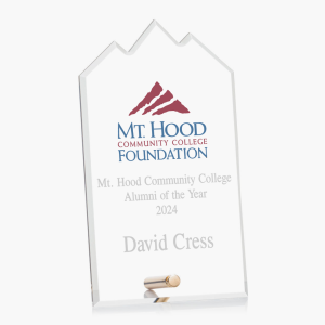 Personalized Acrylic Mountain Summit with Pin