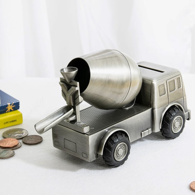 Engraved Mini Cement Mixer Coin Bank - Image 2