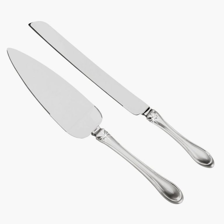 Two Tone Knife and Cake Server Set Crystal Images, Inc.