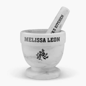 Chalk White Marble Mortar and Pestle