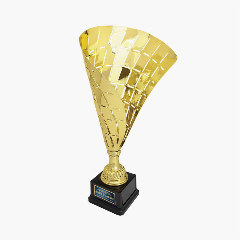Custom Metal Checkered Flag Trophy Cup