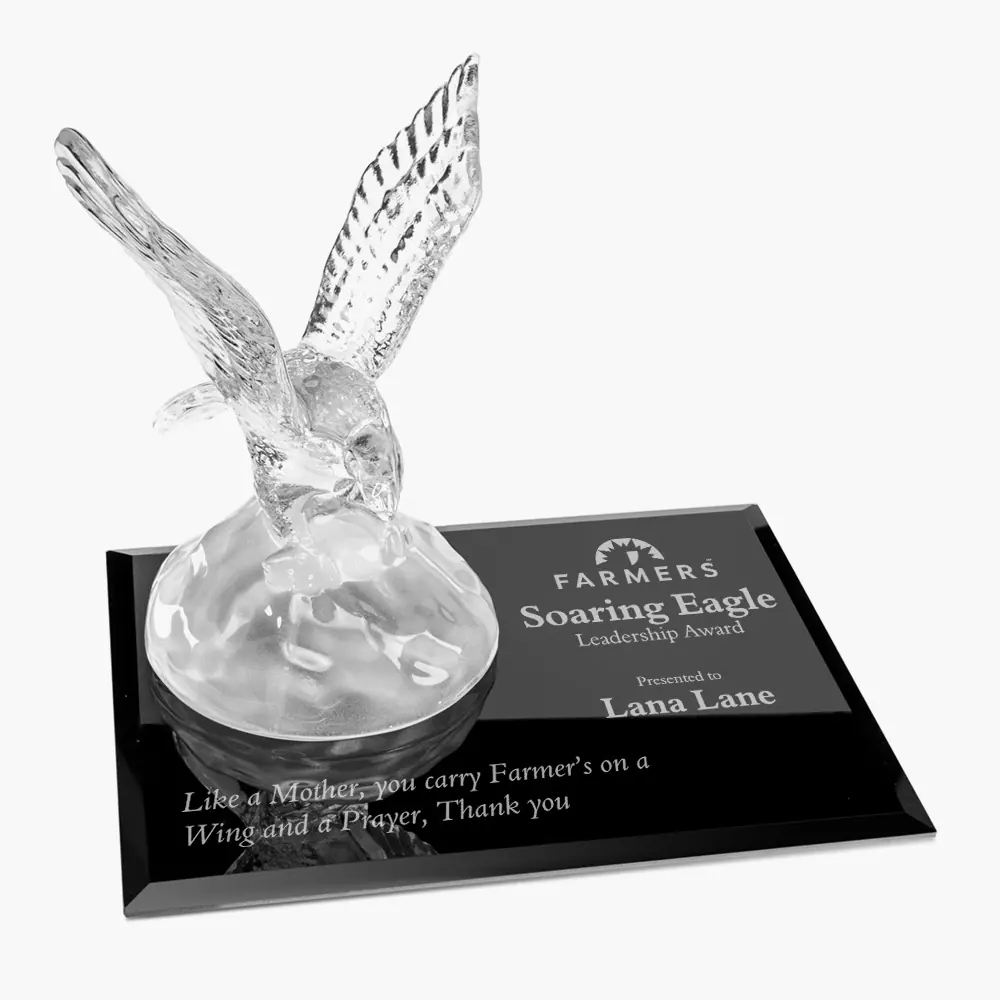 Personalized Glass Eagle Award