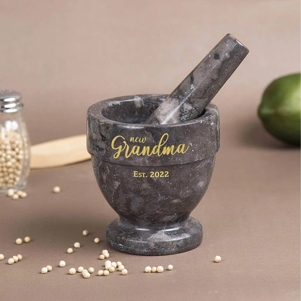 4" Charcoal Marble Mortar and Pestle Crystal Images, Inc.