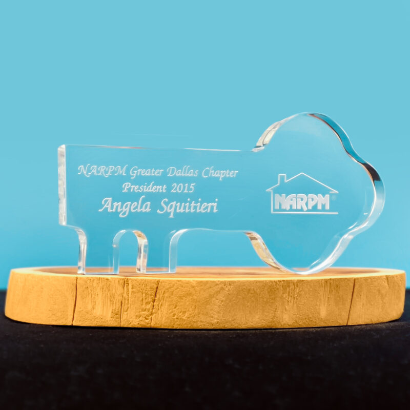 Personalized Crystal Key Paperweight - Image 2