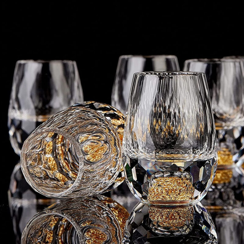 Engraved Diamant Gold Flake Shot Glass 1.5oz - Image 3
