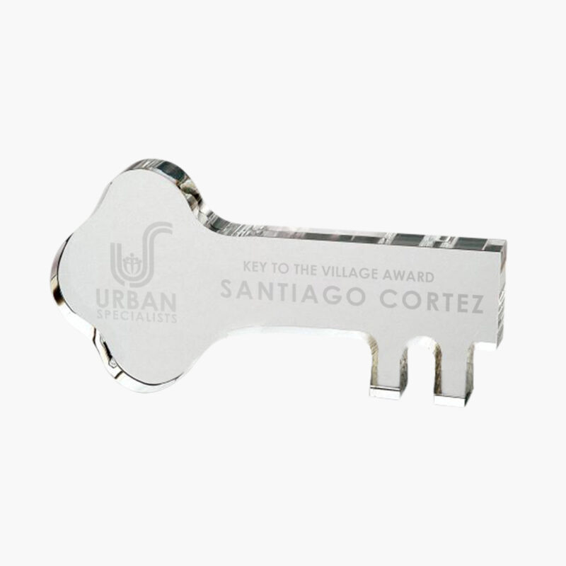 Personalized Crystal Key Paperweight