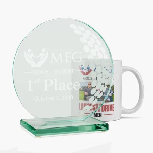 Custom Glass Circle Golf Award Package