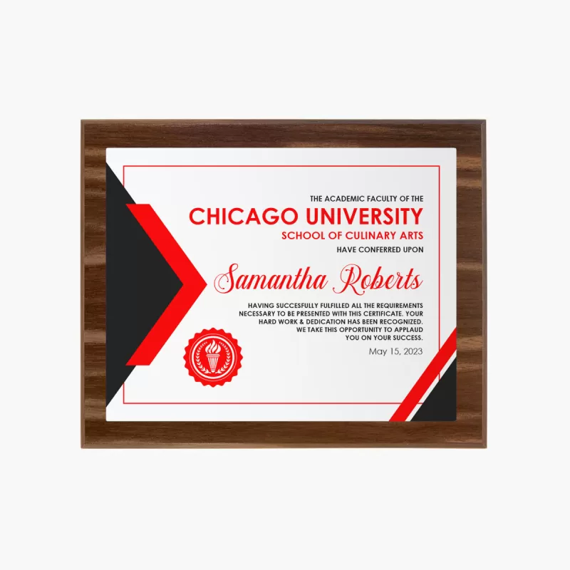 Personalized Walnut Graduation Diploma Plaque - Image 3