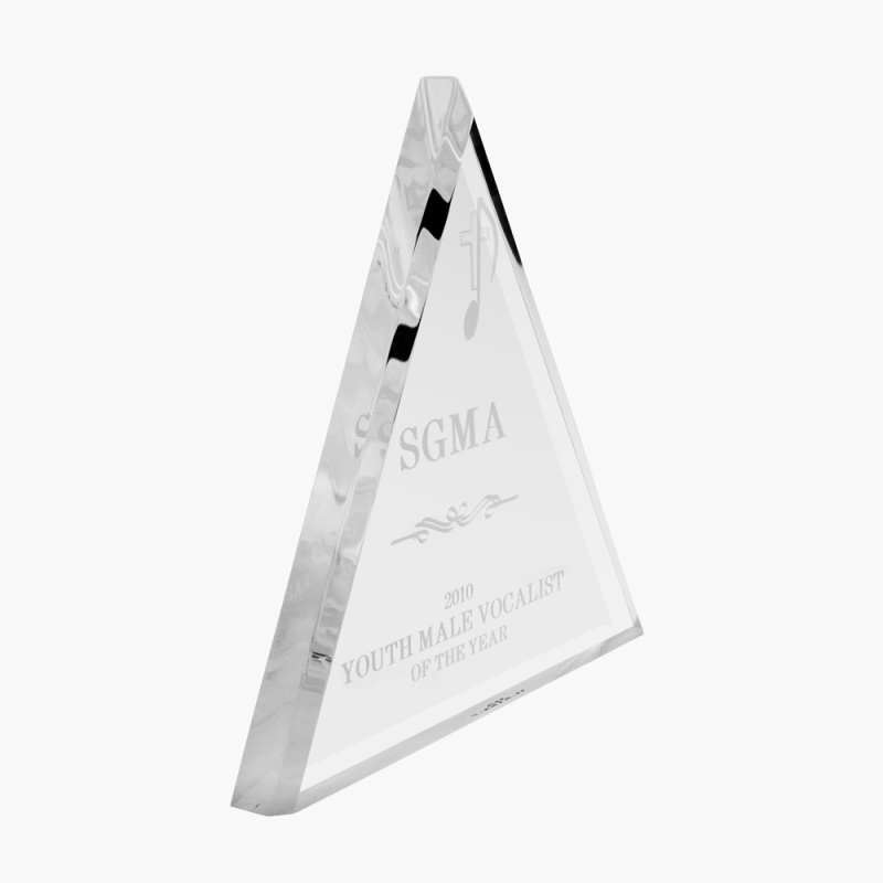 Personalized Acrylic Beveled Triangle Award
