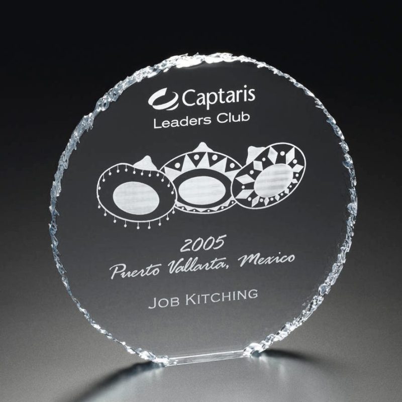 Personalized Acrylic Iceberg Circle Award - Image 2