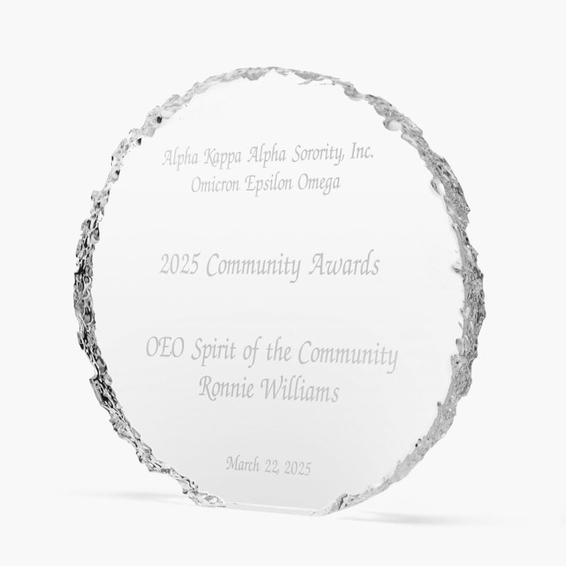 Personalized Acrylic Iceberg Circle Award