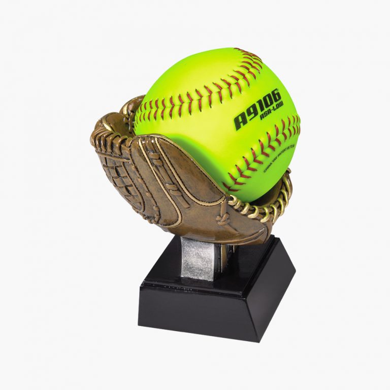 Softball Glove Ball Holder Award Crystal Images, Inc.