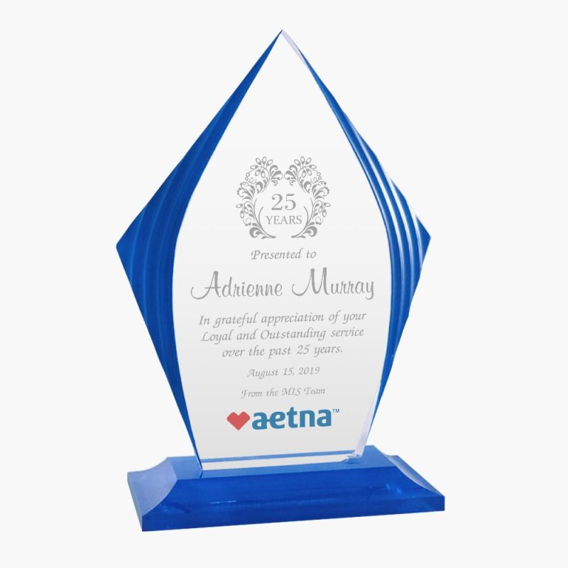 Personalized Acrylic Color Ripple Diamond Award