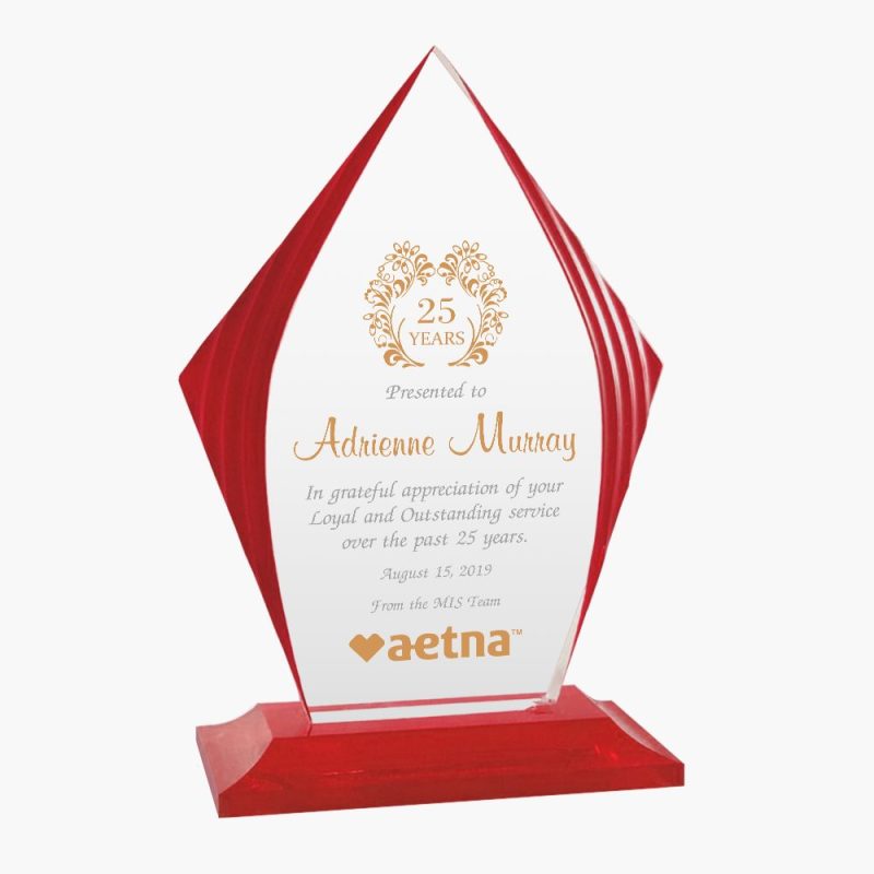 Personalized Acrylic Color Ripple Diamond Award - Image 2