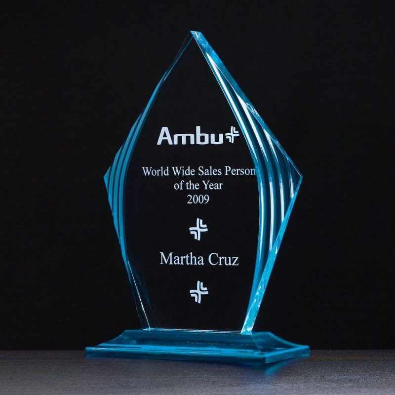 Personalized Acrylic Color Ripple Diamond Award - Image 3